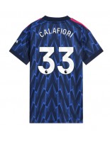 Ženske Nogometnih dresov Arsenal Riccardo Calafiori #33 Gostujoči 2025-26 Kratki rokavi